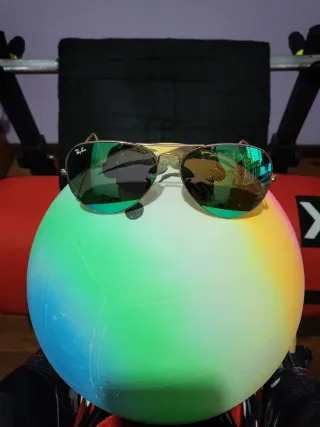 Gafas de sol Ray-Ban Aviator Doradas Verdes