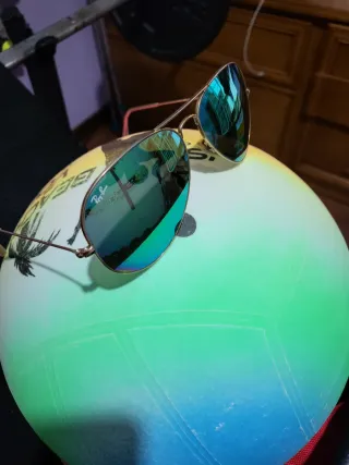 Gafas de sol Ray-Ban Aviator Doradas Verdes