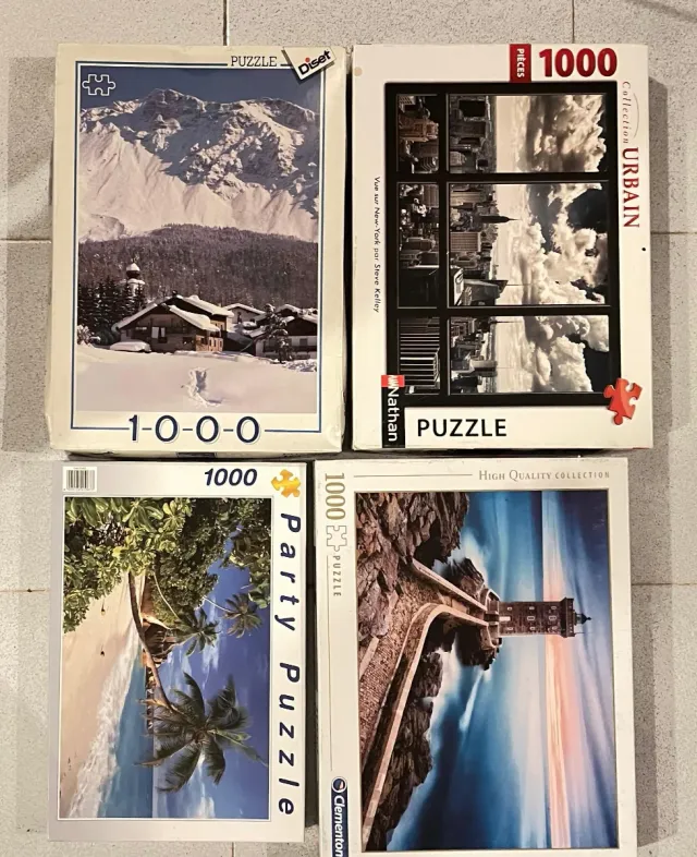 Lote 4 Puzzles 1000 Piezas