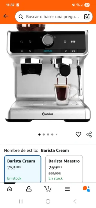 Cafetera Cecotec Cumbia se vende por muy poco uso