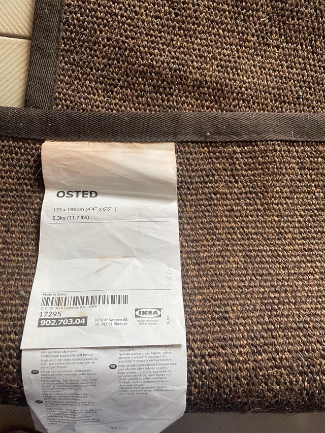 Tappeto Osted Ikea Marrone/Grigio