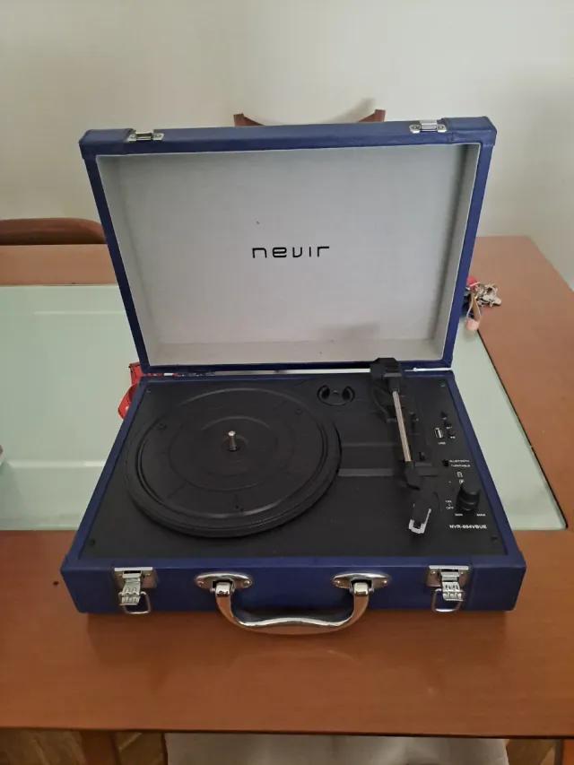 Tocadiscos Nevir Maletín Azul