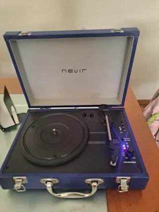 Tocadiscos Nevir Maletín Azul