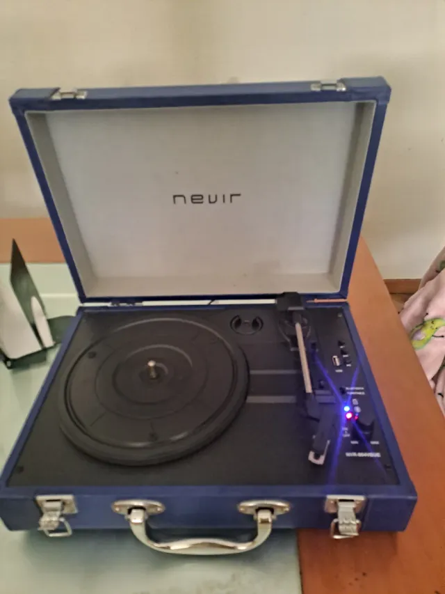 Tocadiscos Nevir Maletín Azul