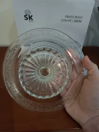 Prato de Bolo SK Kitchen Transparente 20cm