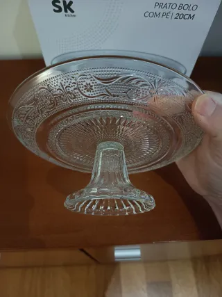 Prato de Bolo SK Kitchen Transparente 20cm