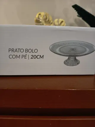 Prato de Bolo SK Kitchen Transparente 20cm