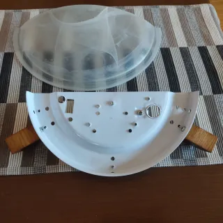 Aplique de pared cristal madera. Diámetro máx. 30