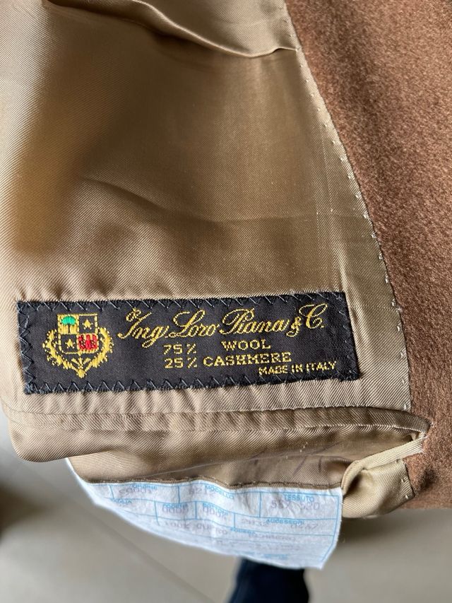 Giacca sartoriale Loro Piana cashmere taglia 52