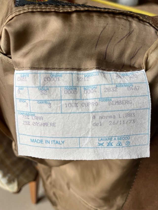 Giacca sartoriale Loro Piana cashmere taglia 52