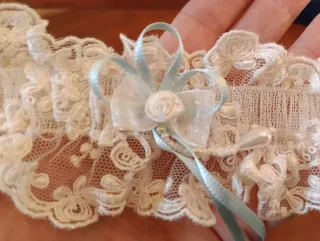 Liga de Novia Encaje Blanco