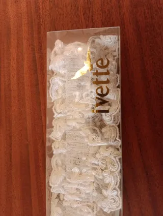 Liga de Novia Encaje Blanco