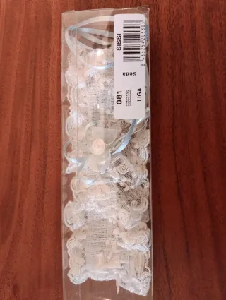 Liga de Novia Encaje Blanco