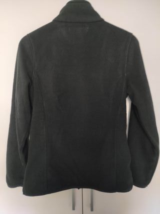 Chaqueta polar mujer cremallera negra