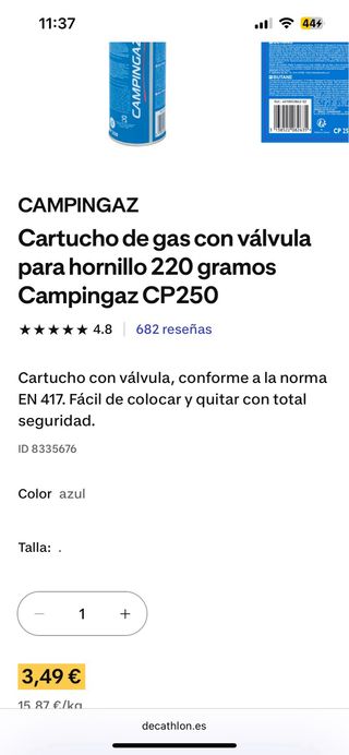 Fornello a gas + cartuccia NUOVO