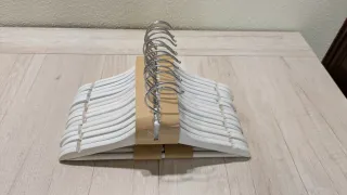 Perchas Infantiles Madera Blanco