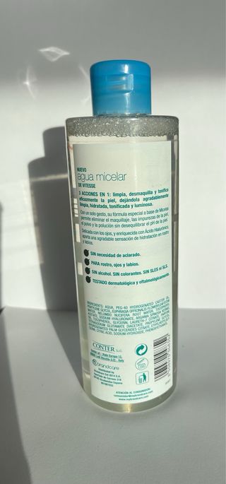 Agua Micelar Vitesse con Ácido Hialurónico