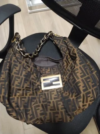 Borsa Fendi donna marrone e oro