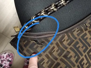 Borsa Fendi donna marrone e oro
