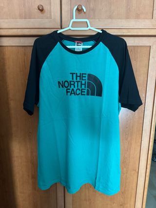 Camiseta The North Face Ranglan Negra/Turquesa