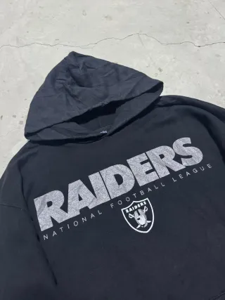 NFL felpa cappuccio vintage USA raiders nera tg L