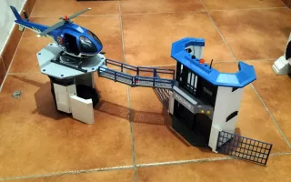 Comisaría Playmobil con Helicóptero