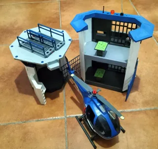 Comisaría Playmobil con Helicóptero