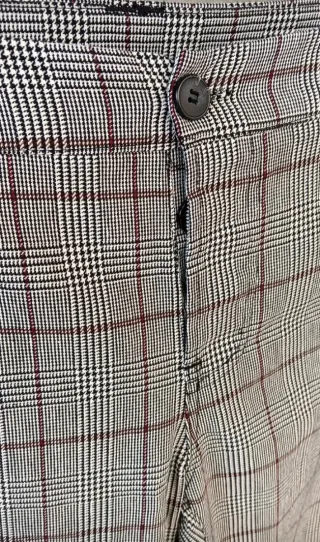 Pantalone sartoriale donna vintage, tg L, a quadri