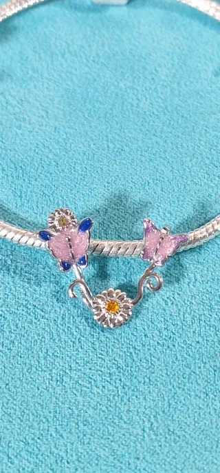 Colgante Plata 925 Mariposas en Flor