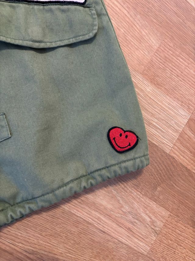 Cazadora Zara verde con parches M