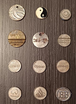 Lote 20 Antiguos Token - Jetones - Fichas