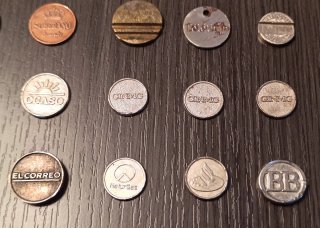 Lote 20 Antiguos Token - Jetones - Fichas