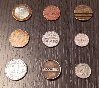 Lote 20 Antiguos Token - Jetones - Fichas