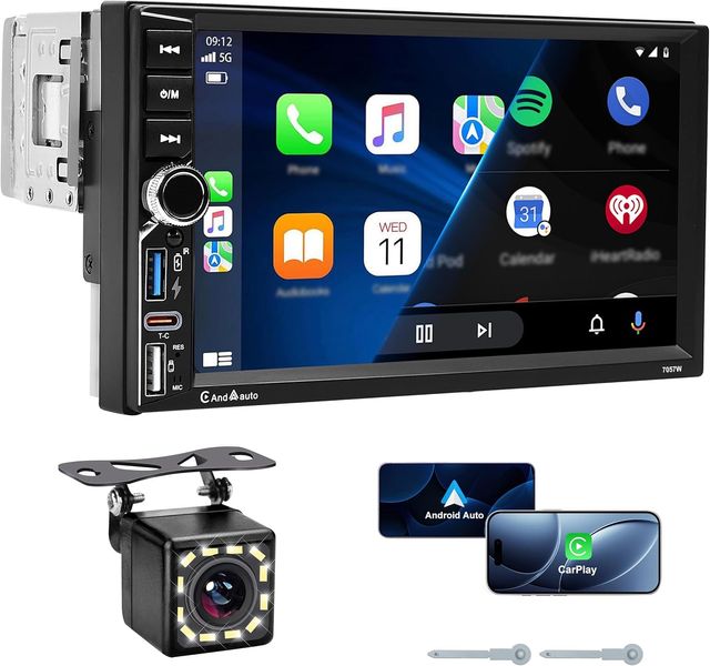 Radio Coche 1 DIN BT CarPlay Android Auto