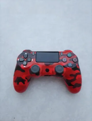 Mando PS4 Camuflaje Rojo