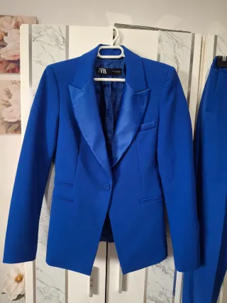 Traje fiesta smoking Zara azul