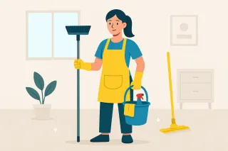 Limpieza, cuidado de personas mayores o niños