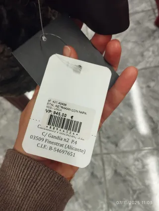 Abrigo de napa y astracán