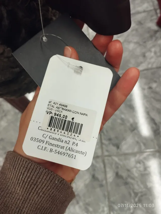 Abrigo de napa y astracán