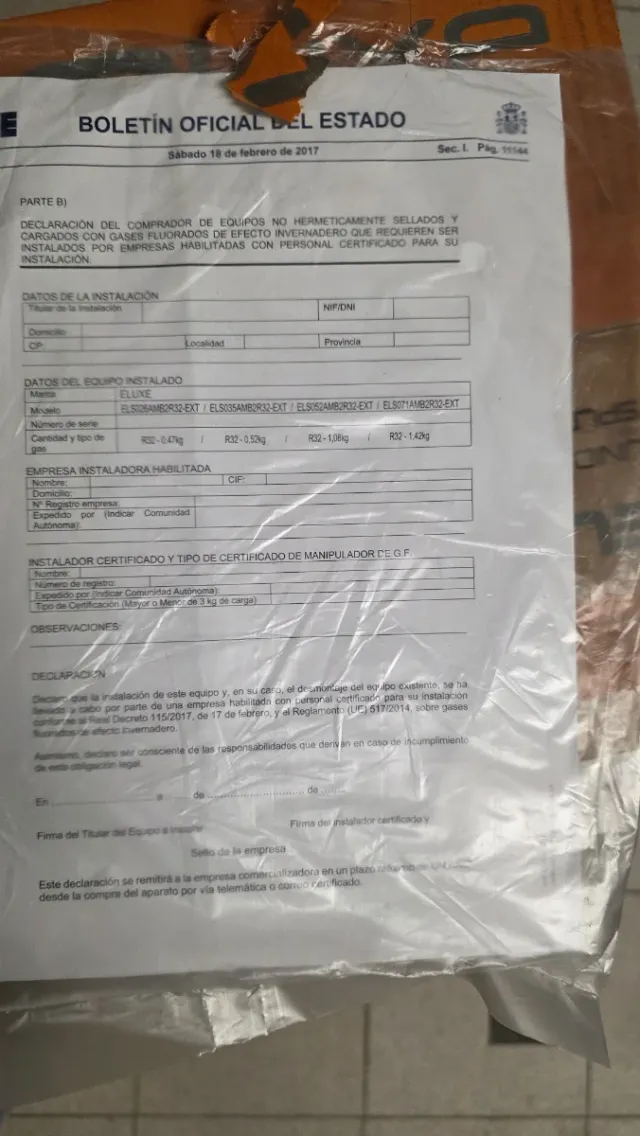 Aire Acondicionado Eluxe Reversible