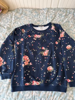 Sudadera niña Pepe Jeans floral azul