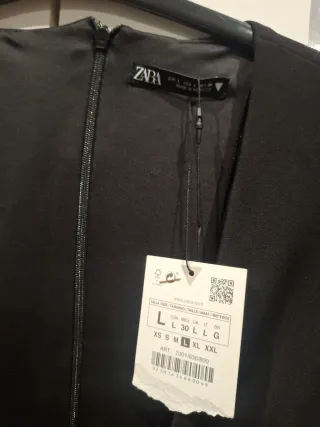 Vestido mini fiesta escote elástico Zara