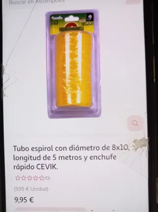 TUBO ESPIRAL CON ENCHUFE RAPIDO 5 METROS