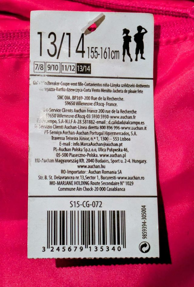 Impermeabile per Bambina In Extenso+REGALO Sciarpa Quechua