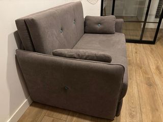 Sofá cama extensible 2 plazas gris oscuro