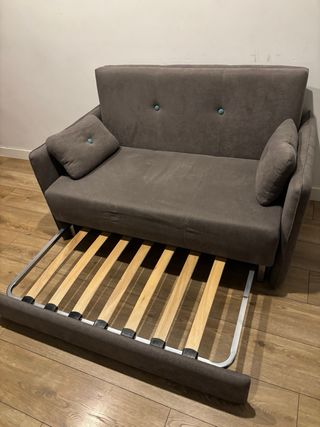 Sofá cama extensible 2 plazas gris oscuro
