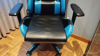 Silla Gaming Escritorio Azul y Negro