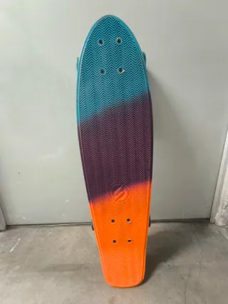 Skate Penny Board Gradiente Naranja Azul