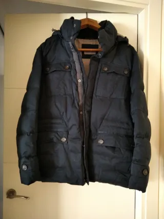 Parka azul hombre