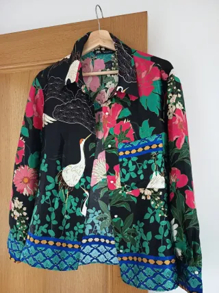 Camisa Zara Estampada T. L